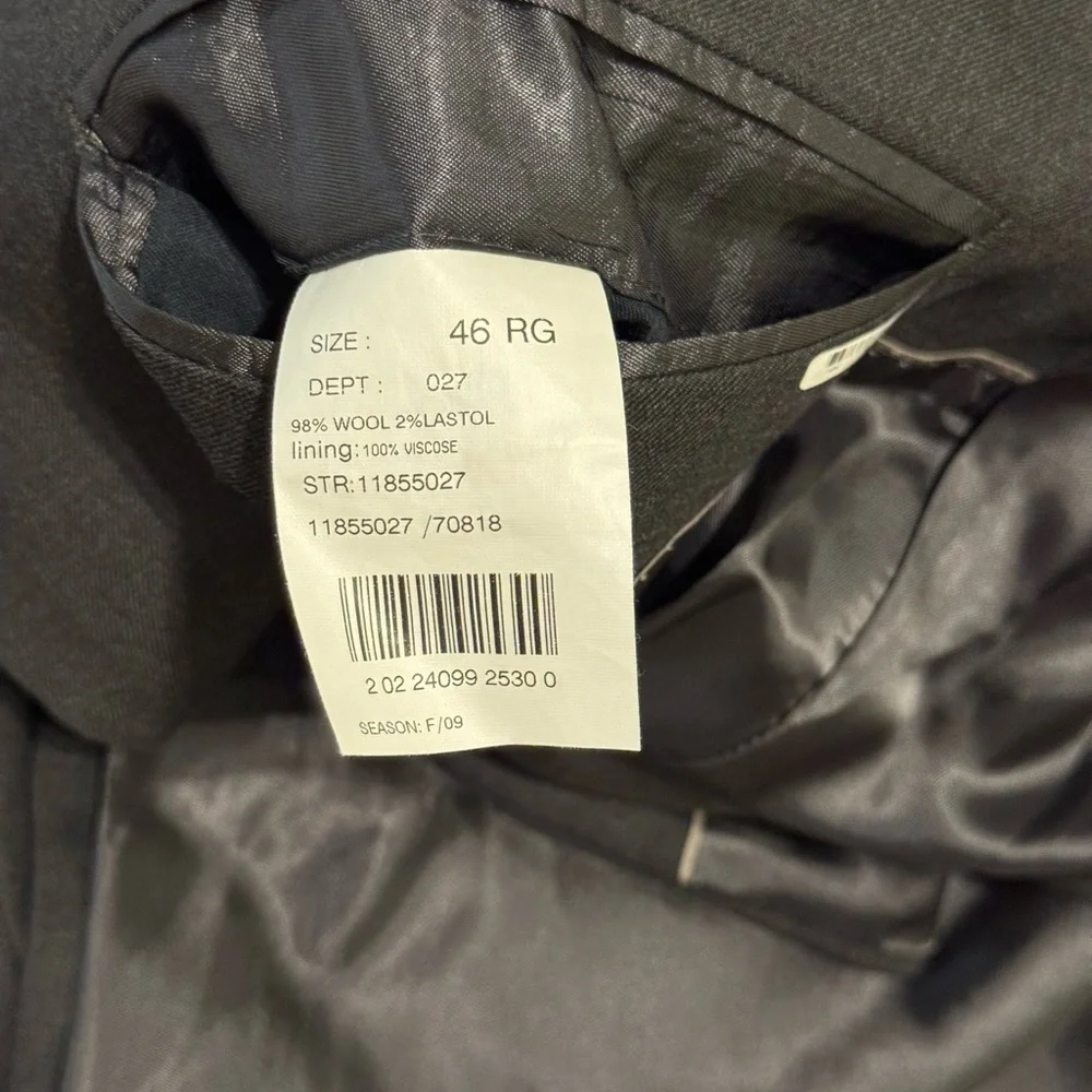 NEW BROOKS BROTHERS 346 Stretch Dark Gray Suit Jacket Size 46R -Retails $648 - Picture 8 of 9